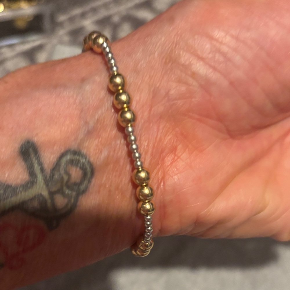 Enewton Gold and Silver Beaded Stretch Bracelet for Women - Picture 3 of 3